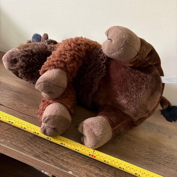 The Petting Zoo Large Brown Bison Buffalo Stuffed Animal Plush Toy 16" - Picture 10 of 11